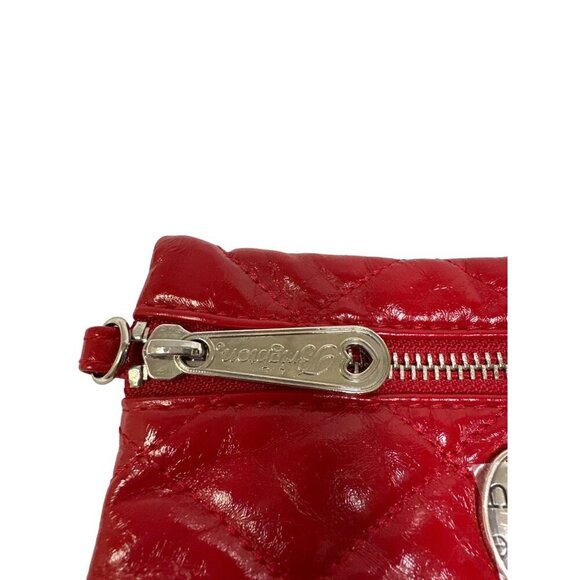 Brighton Faux Red Leather Holiday Wristlet Clutch - Picture 4 of 7